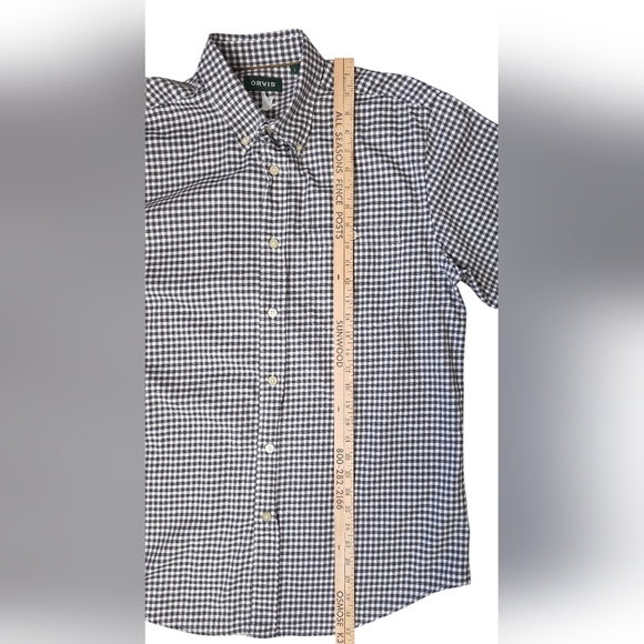 Orvis Large Country Twill Gingham Button Down Shirt - Picture 7 of 9